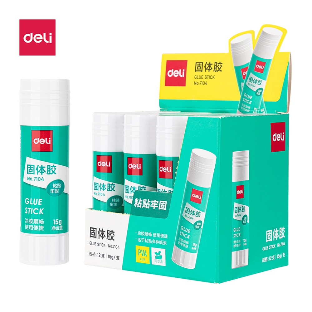 DELI/得力 固体胶 7104 颜色:白色；克重:15g 单位:支