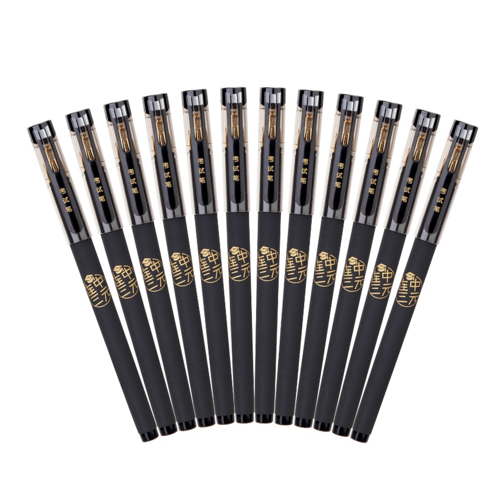 DELI/得力 考试中性笔 S123 颜色:黑；尺寸:0.5mm；笔芯规格:0.5mm子弹头 单位:支