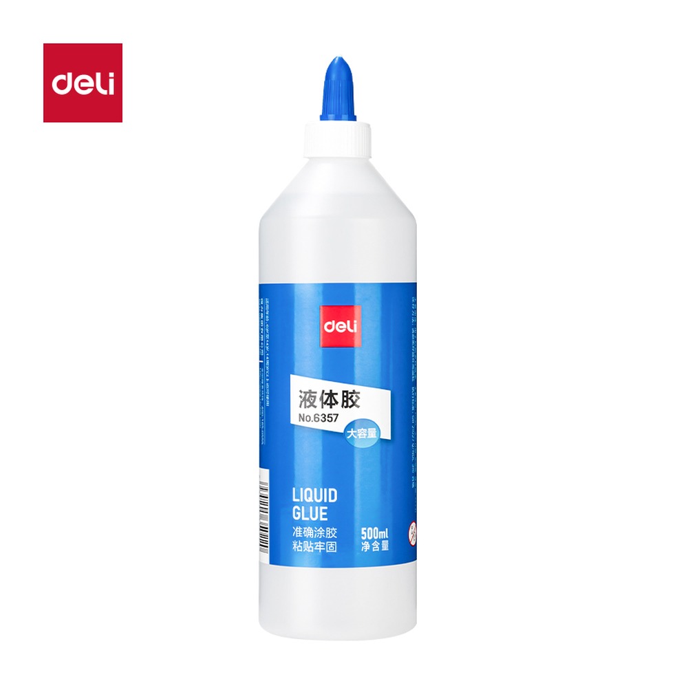 DELI/得力 液体胶 6357 颜色:透明；尺寸:500m；容量:500ml/瓶 单位:瓶