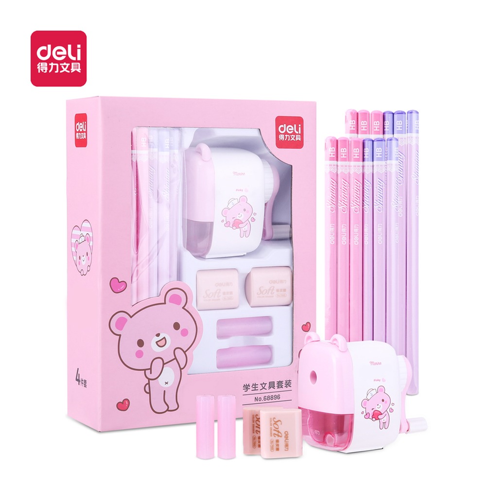 DELI/得力 文具礼盒 68896 颜色:粉色 单位:盒