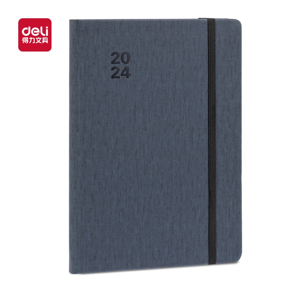 DELI/得力 皮面本 22277 颜色:蓝；尺寸:143mm*205mm；笔芯规格:143mm/205mm 单位:本