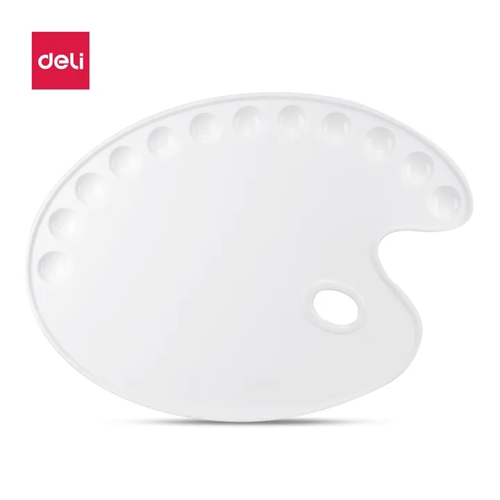 DELI/得力 十二格调色盘 68300 颜色:白色；结构:十二格 单位:个