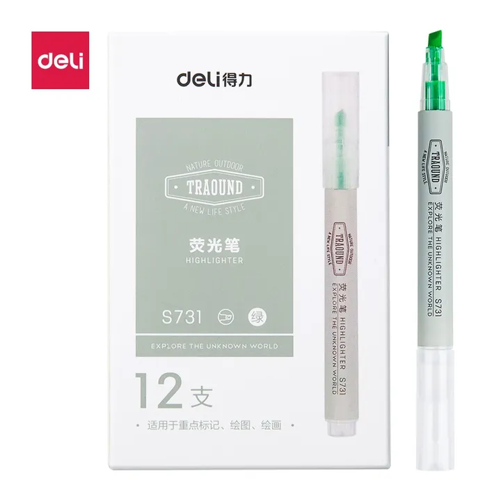DELI/得力 荧光笔 S731 颜色:绿 单位:支