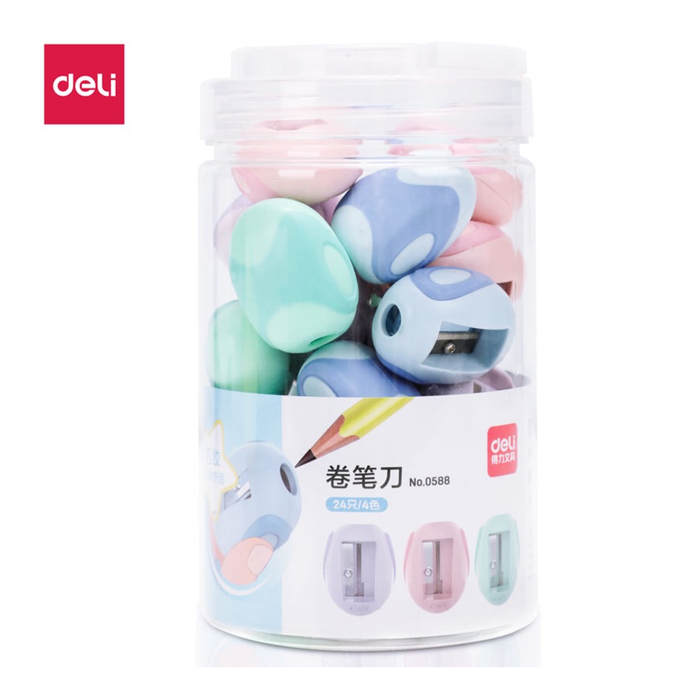DELI/得力 卷笔刀 0588 颜色:混；包装:24只/桶 单位:桶
