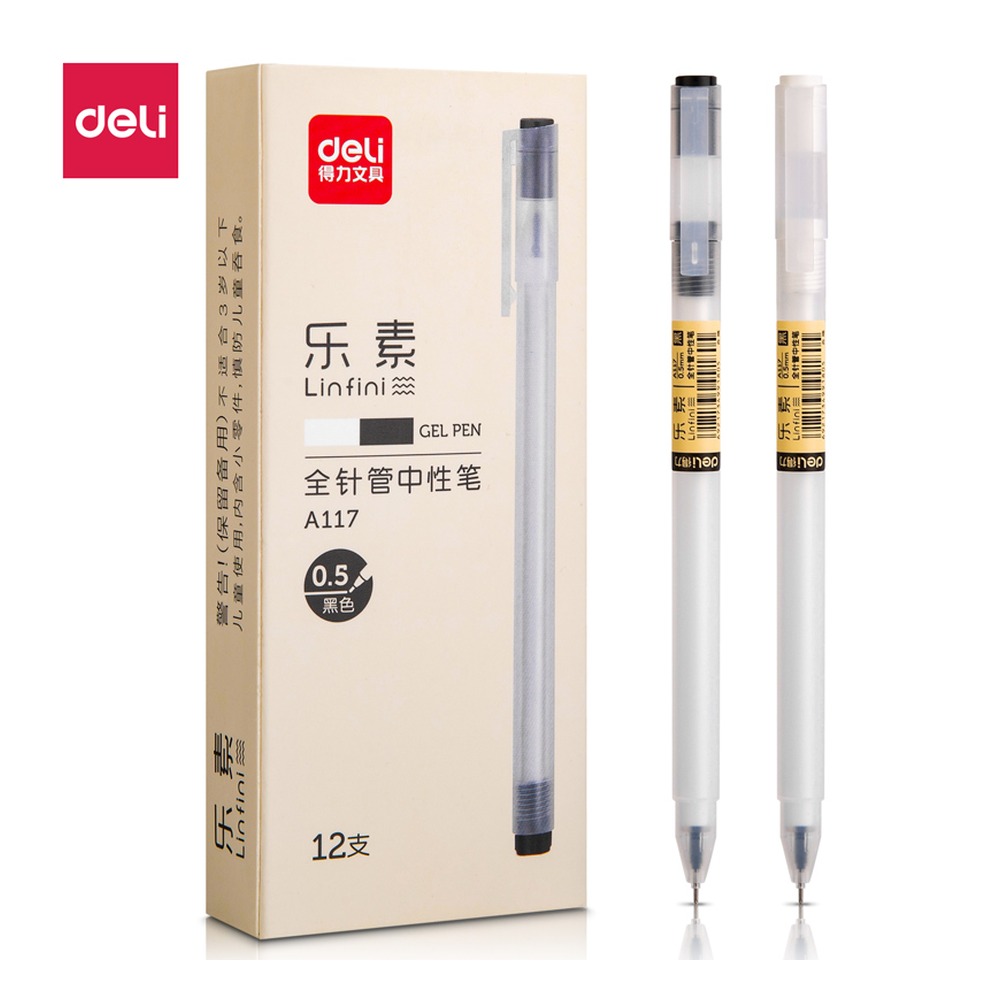 DELI/得力 中性笔全 A117 尺寸:0.5mm；笔芯规格:0.5mm全针管 单位:支