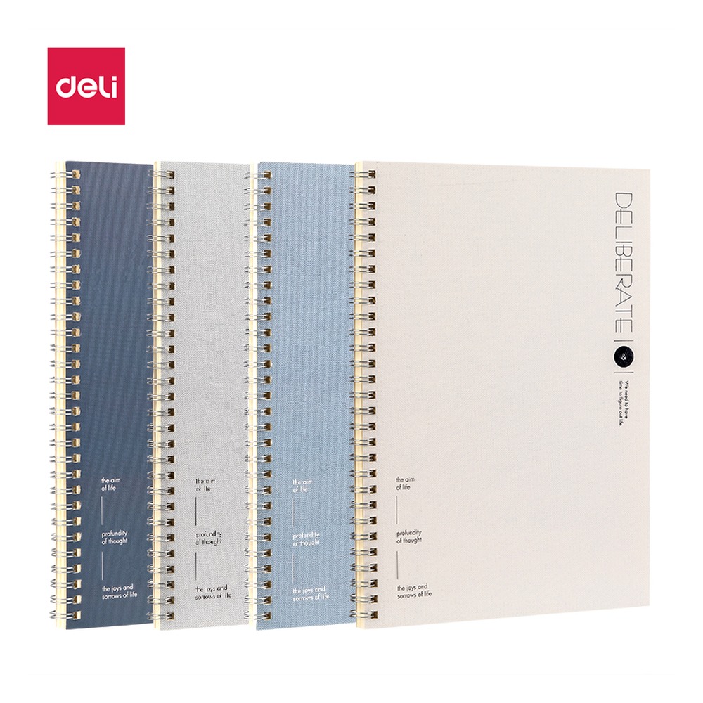 DELI/得力 螺旋本 LB560-4 尺寸:252x179mm；包装:4本/包 单位:包