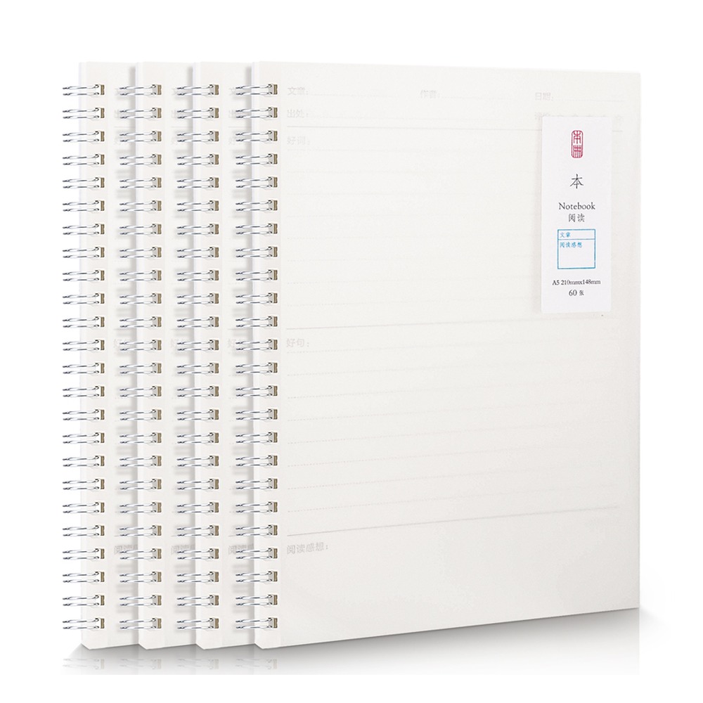 DELI/得力 螺旋本 LPA560 材质:PP；尺寸:210X148mm；纸张规格:阅读笔记 单位:本