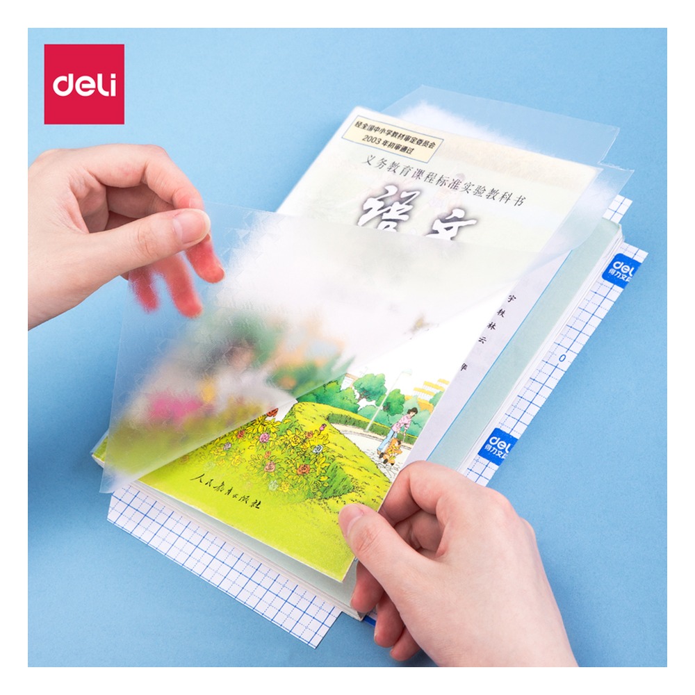 DELI/得力 切角包书膜 33242 颜色:透明；尺寸:25K 单位:袋