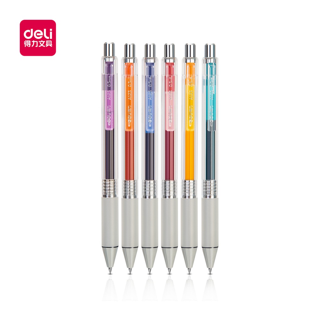 DELI/得力 按动彩色中性笔 A123 颜色:混；尺寸:0.5mm；笔芯规格:0.5mm子弹头 单位:盒