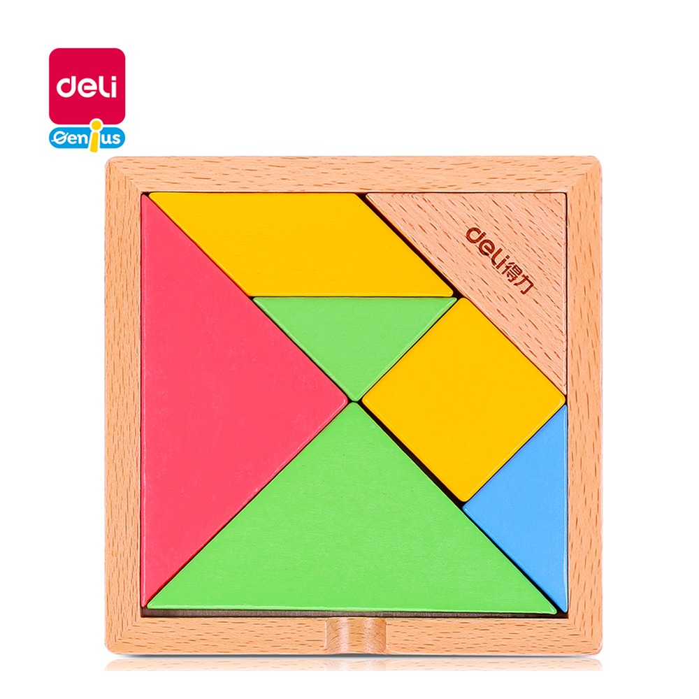 DELI/得力 七巧板 83655 颜色:混；尺寸:14cm 单位:盒