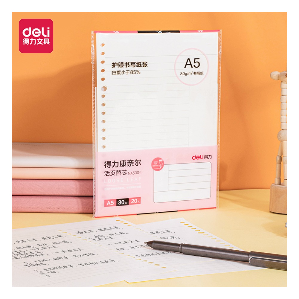 DELI/得力 活页替芯 NA530-1 纸张规格:康奈尔 单位:本