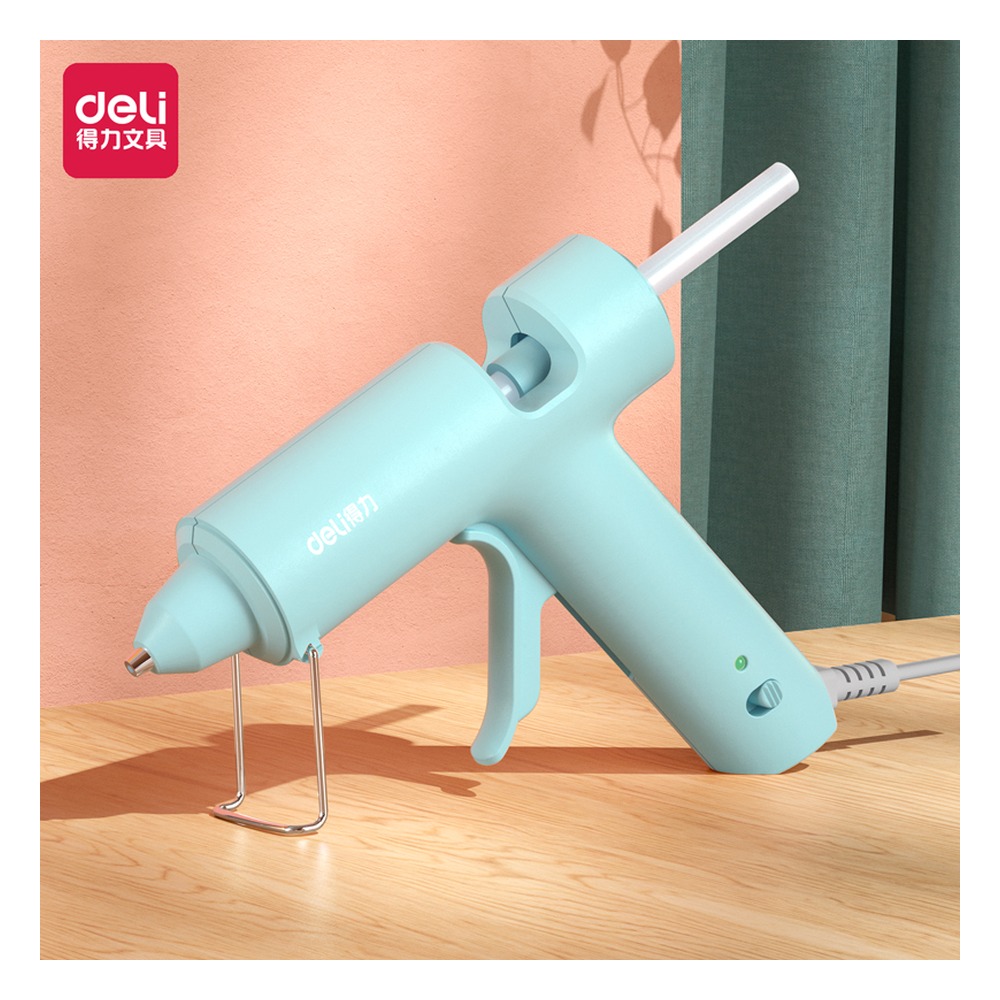 DELI/得力 热熔胶枪10W 31401 颜色:蓝色；尺寸:137mmx125mmx36mm；其他:10W 单位:把