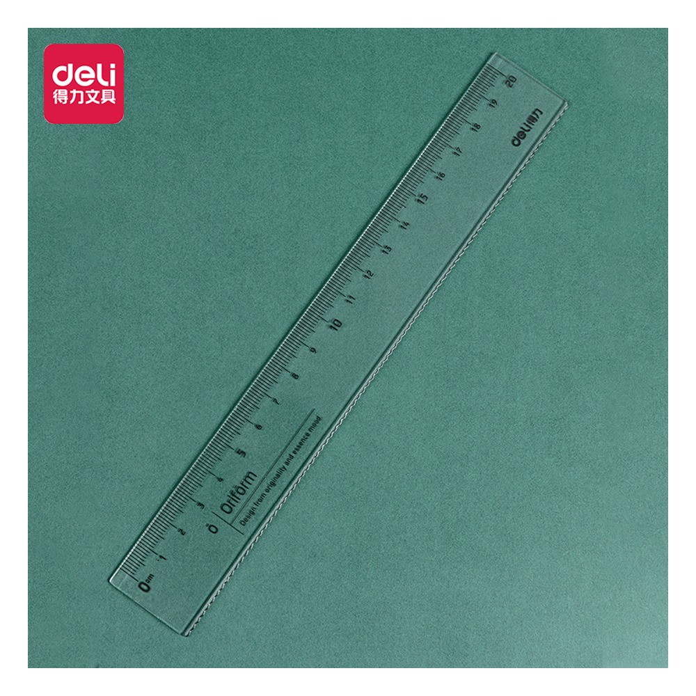 DELI/得力 直尺 79754 颜色:透明；尺寸:20cm 单位:把