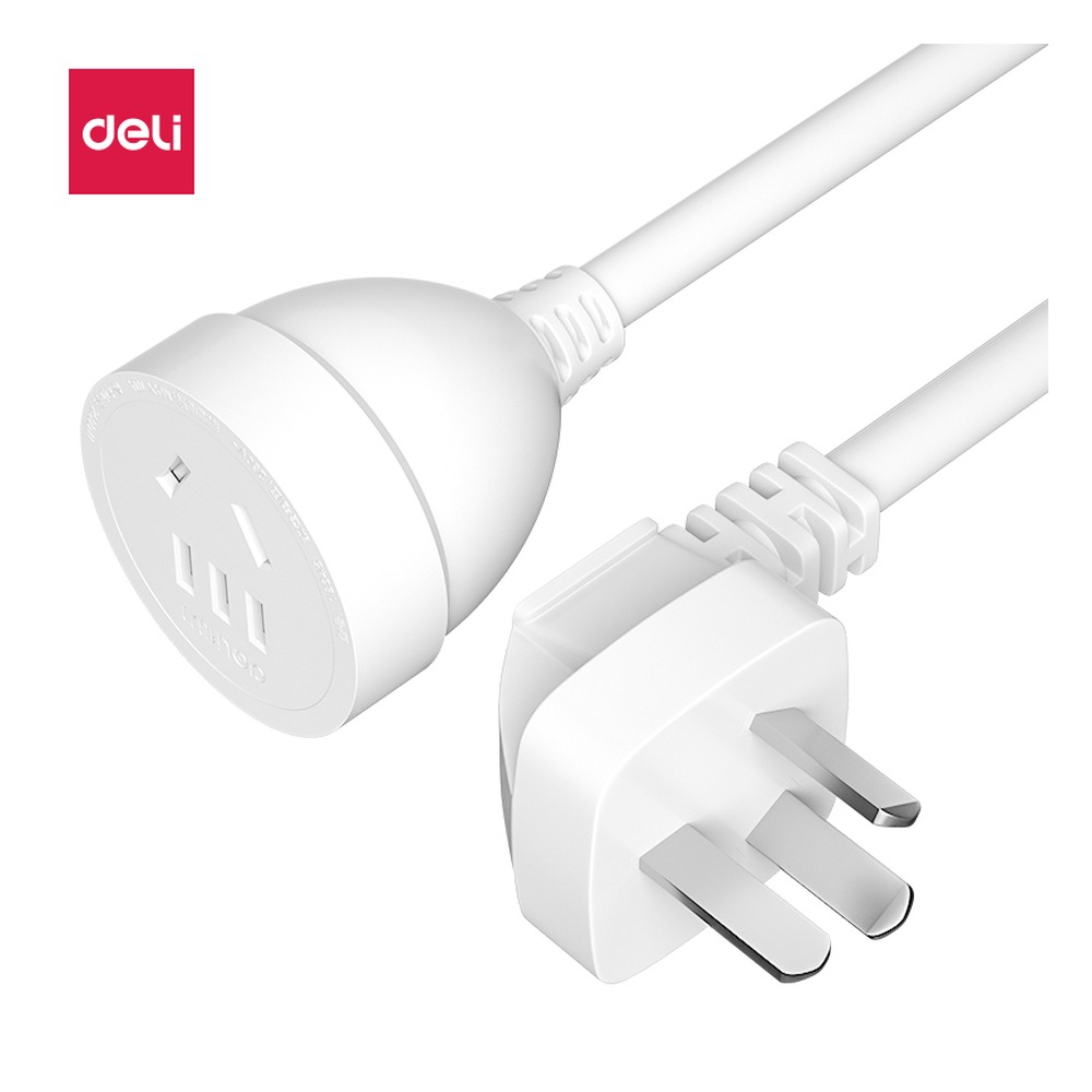 DELI/得力 插座1组1米 18345(01) 颜色:白；额定功率:2500W；其他:1组_1米 单位:只