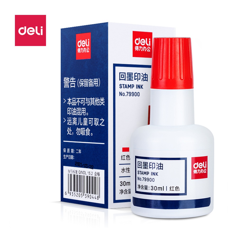 DELI/得力 回墨印油 79900 颜色:红色 单位:瓶