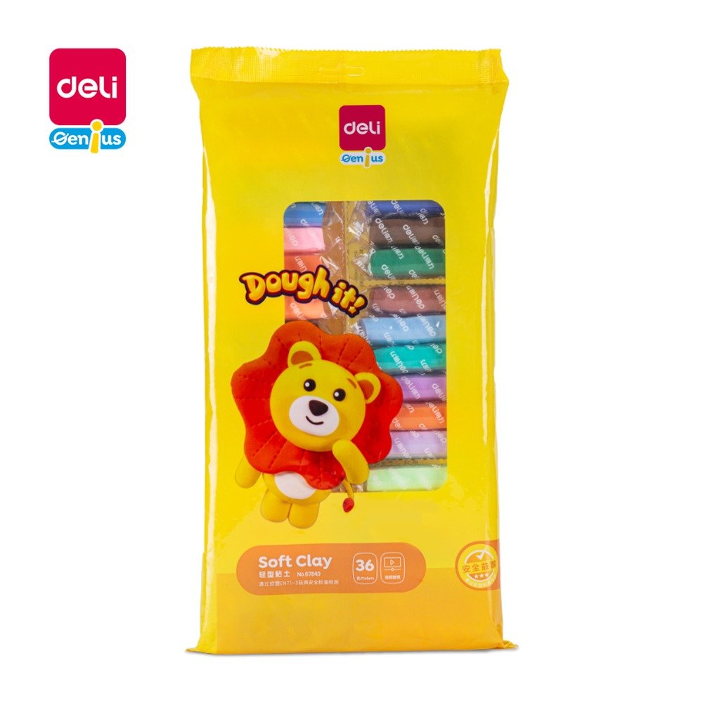 DELI/得力 粘土 67840 颜色:混；包装:36色袋装 单位:袋