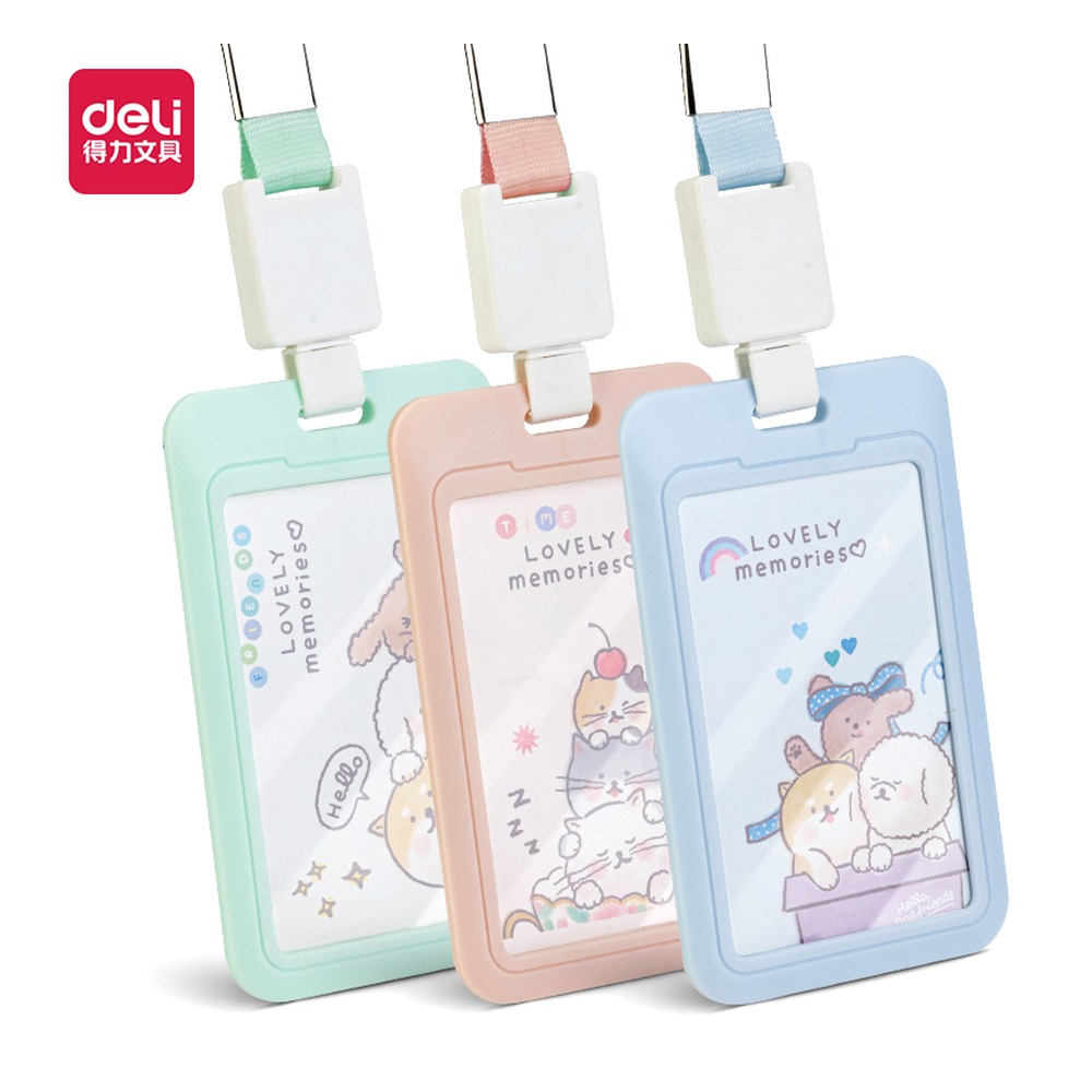 DELI/得力 爱里莎女孩学生证件卡易拉扣款 64824 颜色:混；结构:易拉扣款；适用:爱里莎女孩 单位:个