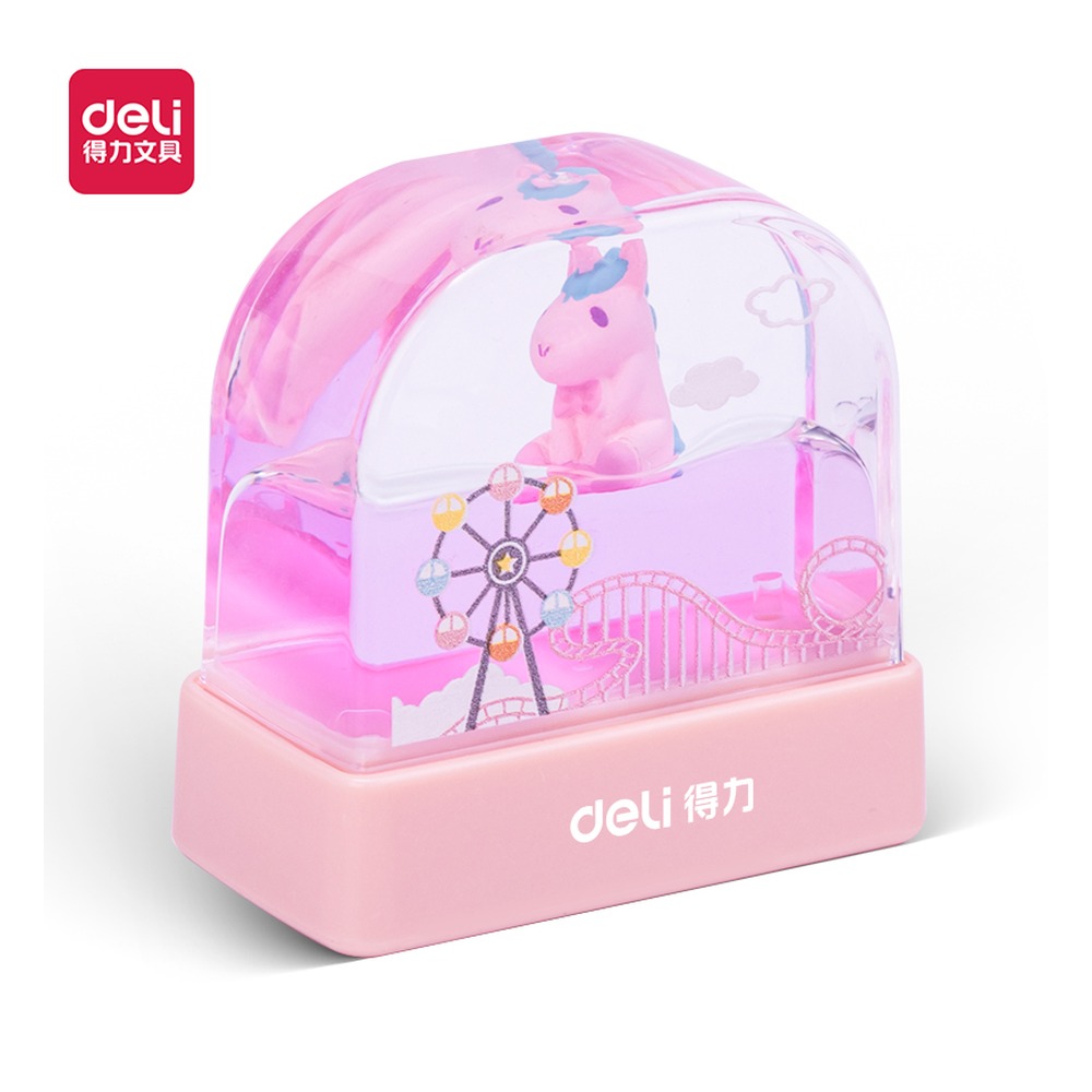 DELI/得力 儿童衣物印章 79956 颜色:粉色 单位:盒