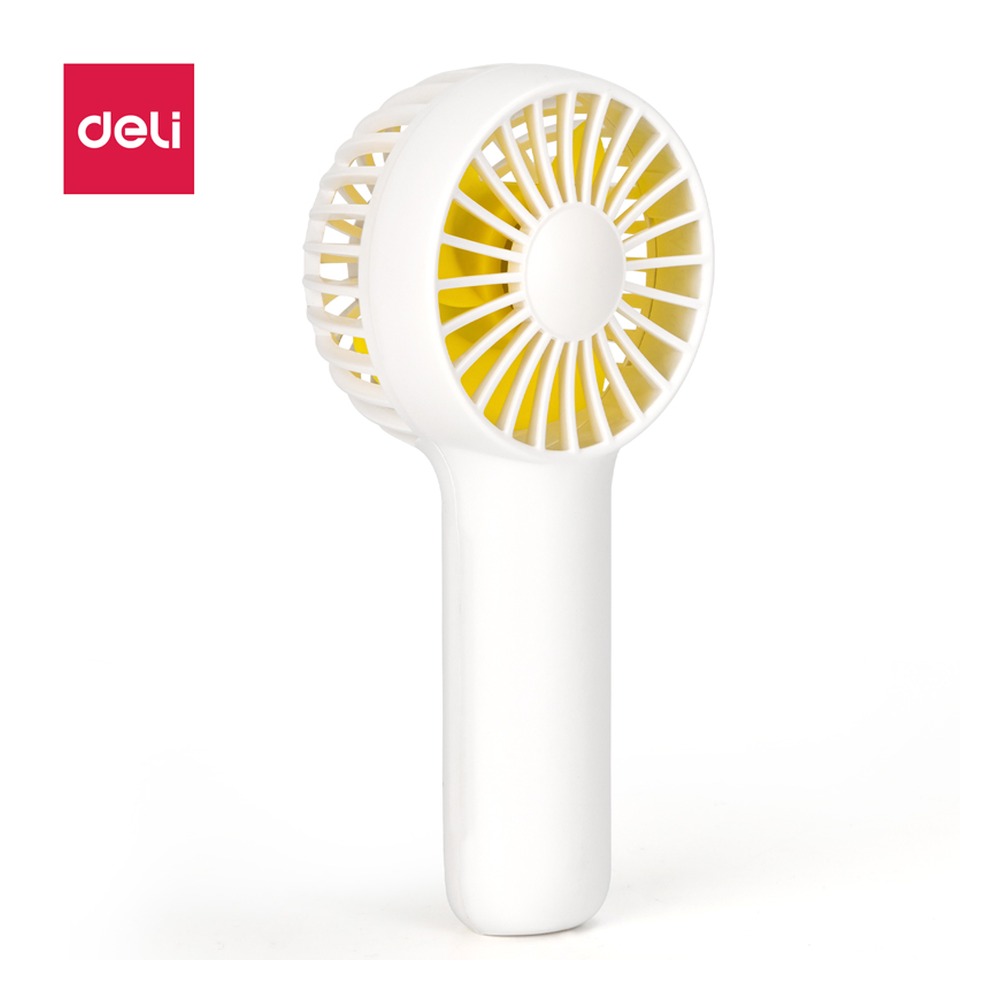 DELI/得力 迷你手持风扇 85812 颜色:白色；包装:1台/盒；电池容量:1200mAh；额定功率:3W 单位:台