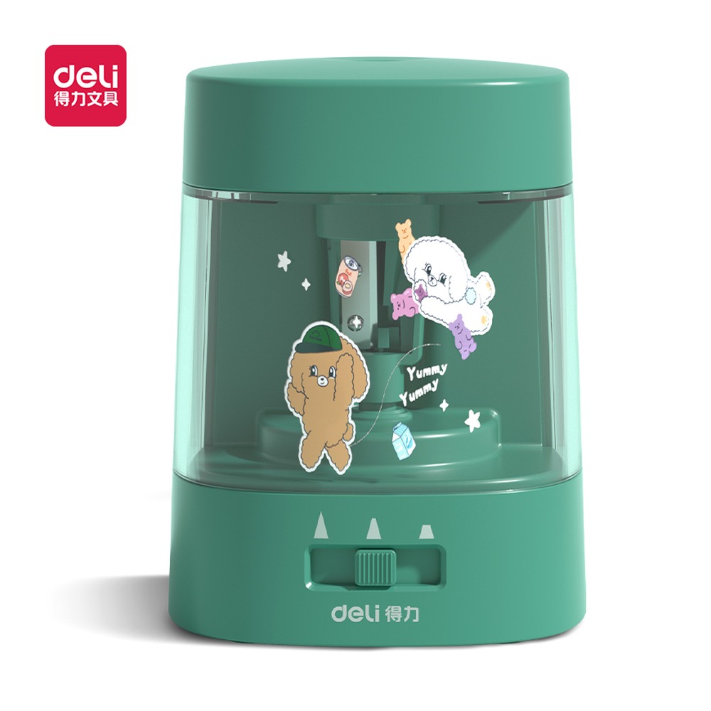 DELI/得力 电动卷笔刀 68658A 颜色:绿色 单位:个