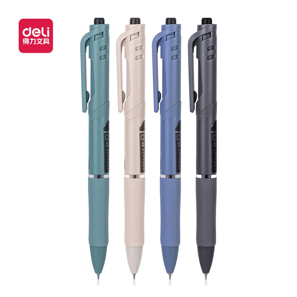 DELI/得力 扩容速干中性笔 S01-A 颜色:黑；尺寸:0.5mm；笔芯规格:0.5mm尖锥头 单位:支