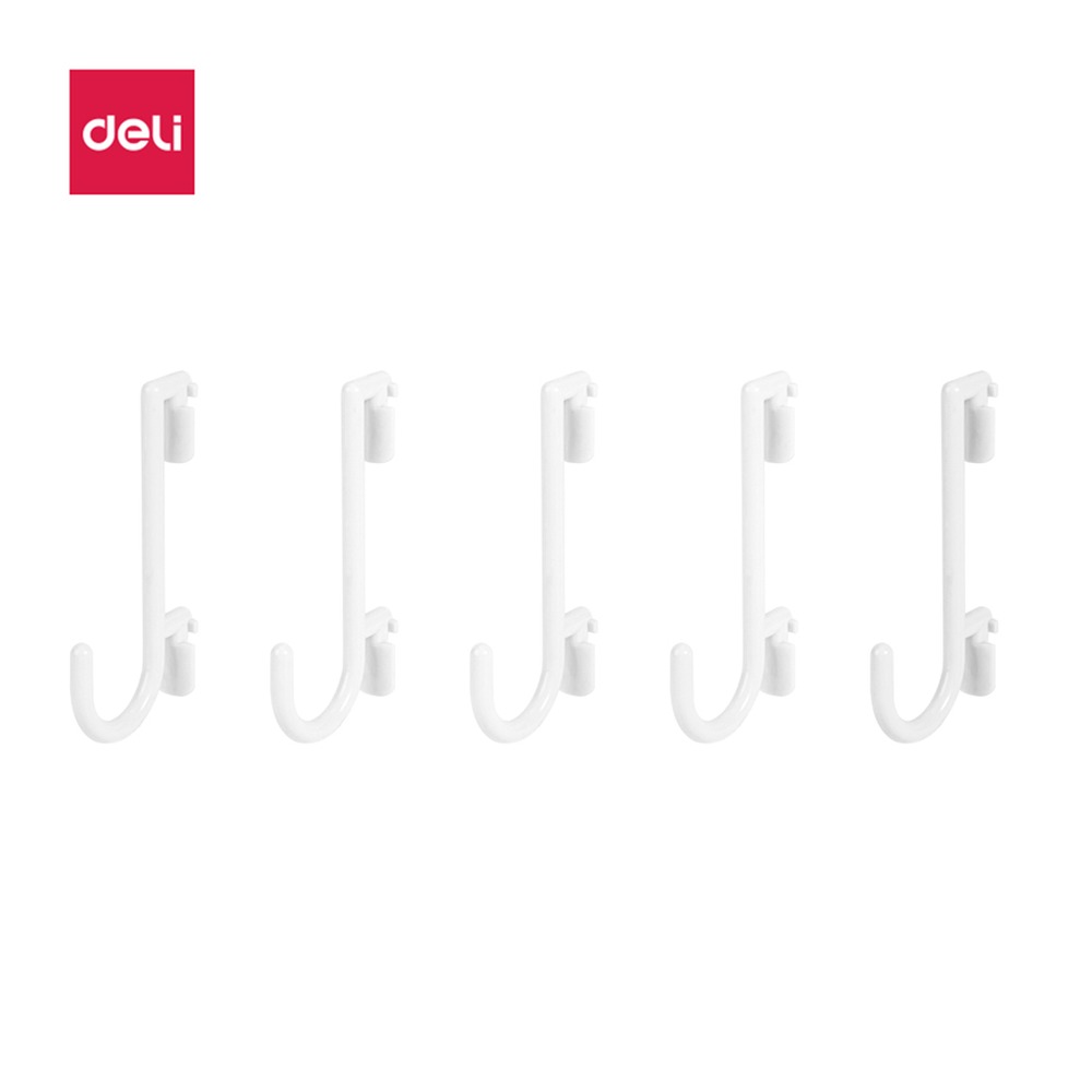 DELI/得力 洞洞板挂钩 50423 颜色:白色；尺寸:42mm；笔芯规格:42mm 单位:包