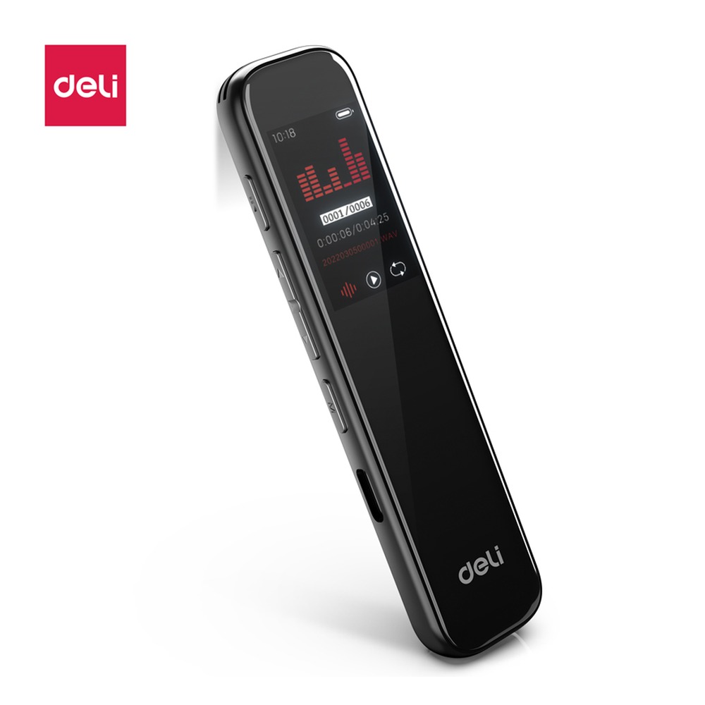 DELI/得力 数码录音笔 75612 颜色:深灰色；电池容量:250mAh 单位:支