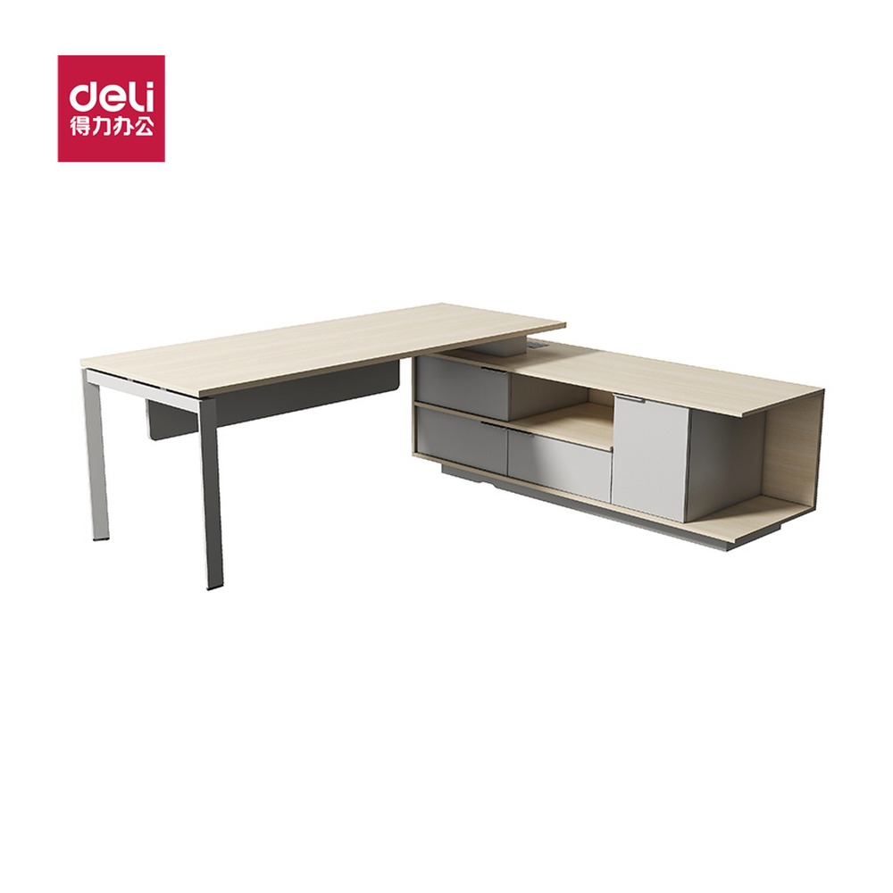 DELI/得力 普乐士DDNC2218R.03主管桌 DDNC2218R .03 尺寸:2200*2000*750 单位:台