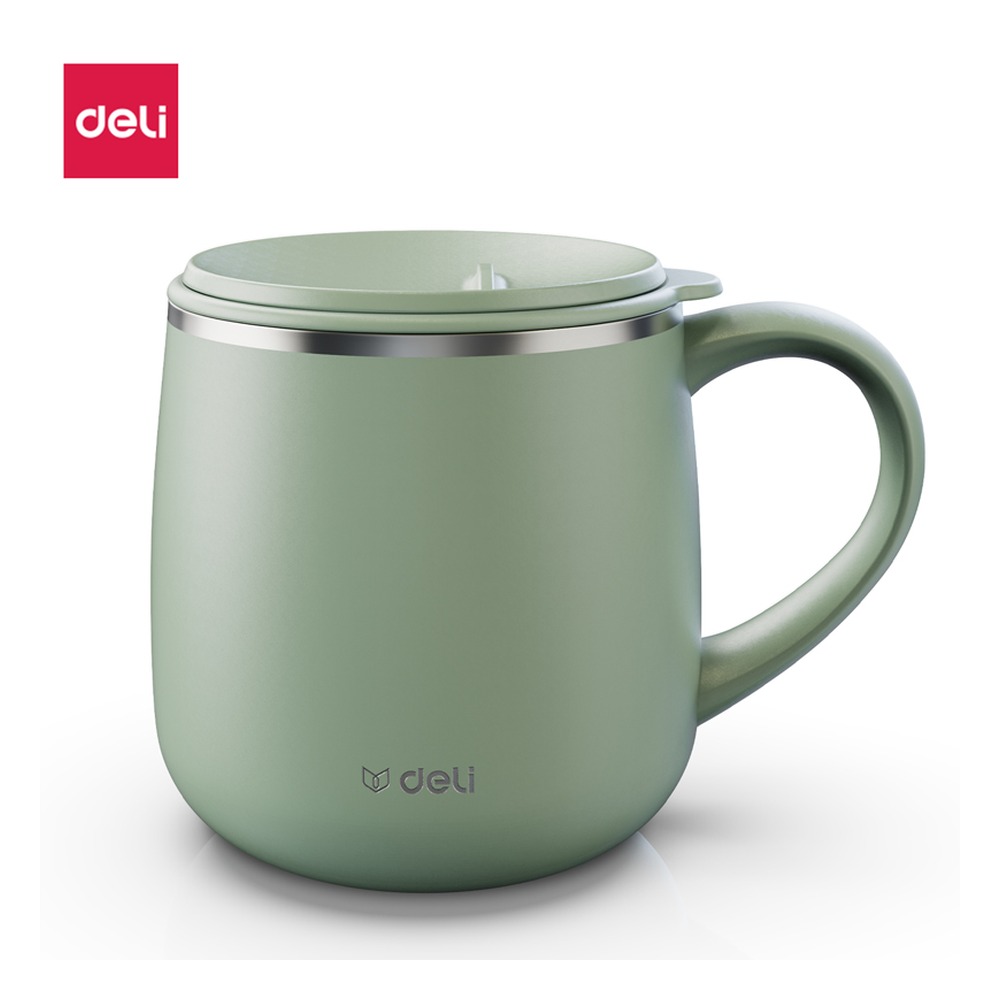 DELI/得力 保温马克杯 LL602-FGN 颜色:绿；尺寸:380m；容量:380ml 单位:个