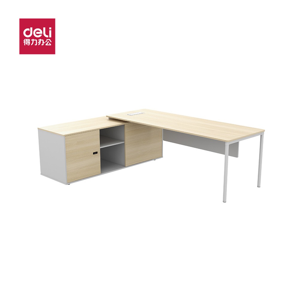 DELI/得力 主管桌(个 MDFT1818L 颜色:甘草白（脚）；尺寸:750mm；笔芯规格:750mm 单位:个