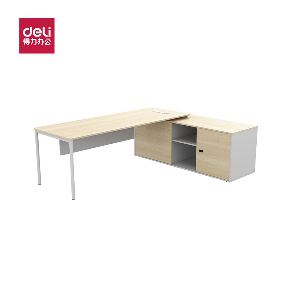 DELI/得力 主管桌(个 MDFT1818R 颜色:甘草白脚；尺寸:750mm；笔芯规格:750mm 单位:个