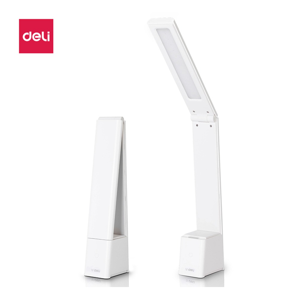 DELI/得力 LED台灯 LF102 颜色:白色；包装:1台装/盒；电池容量:1200mAh；额定功率:5W 单位:盒