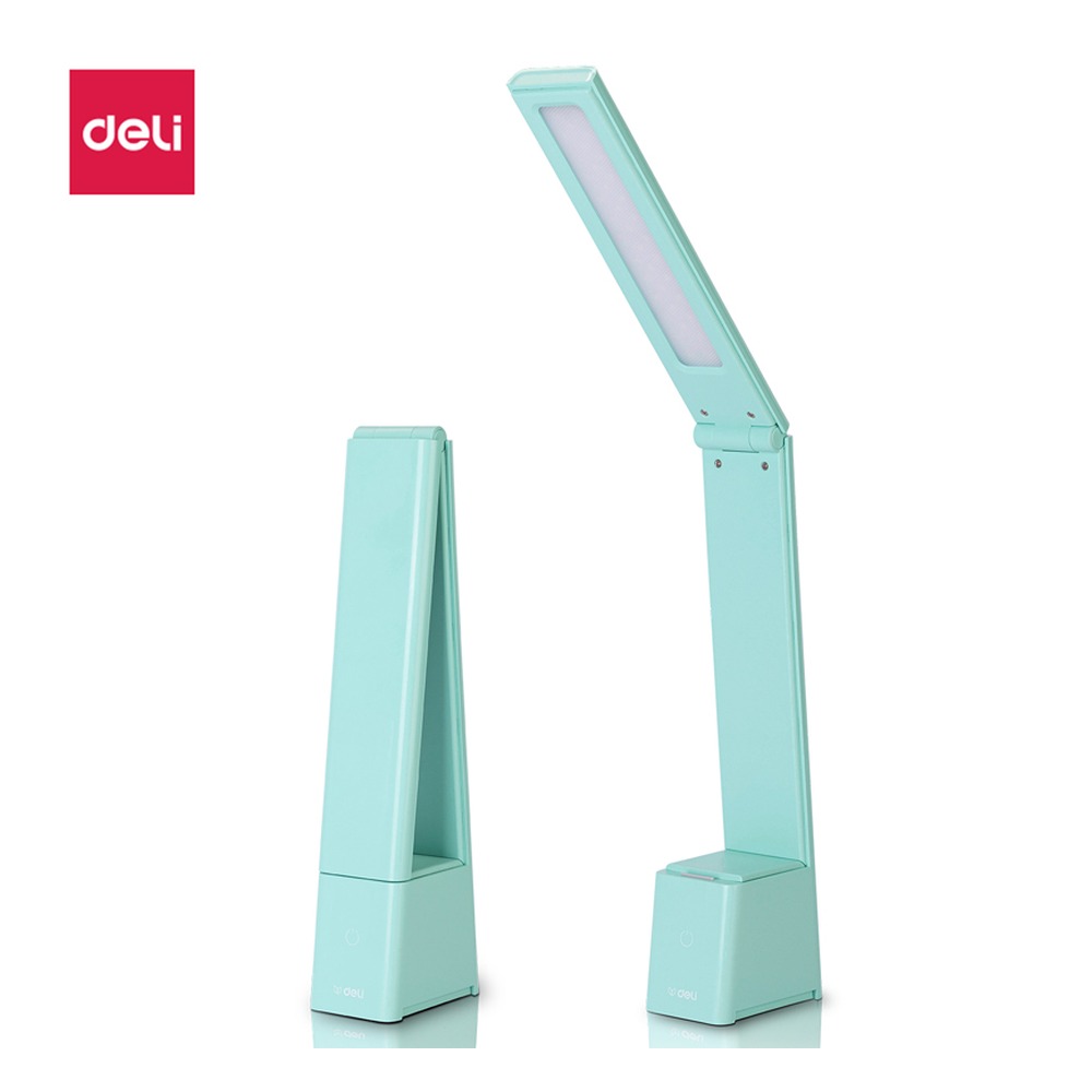 DELI/得力 LED台灯 LF102 颜色:绿色；包装:1台装/盒；电池容量:1200mAh；额定功率:5W 单位:盒