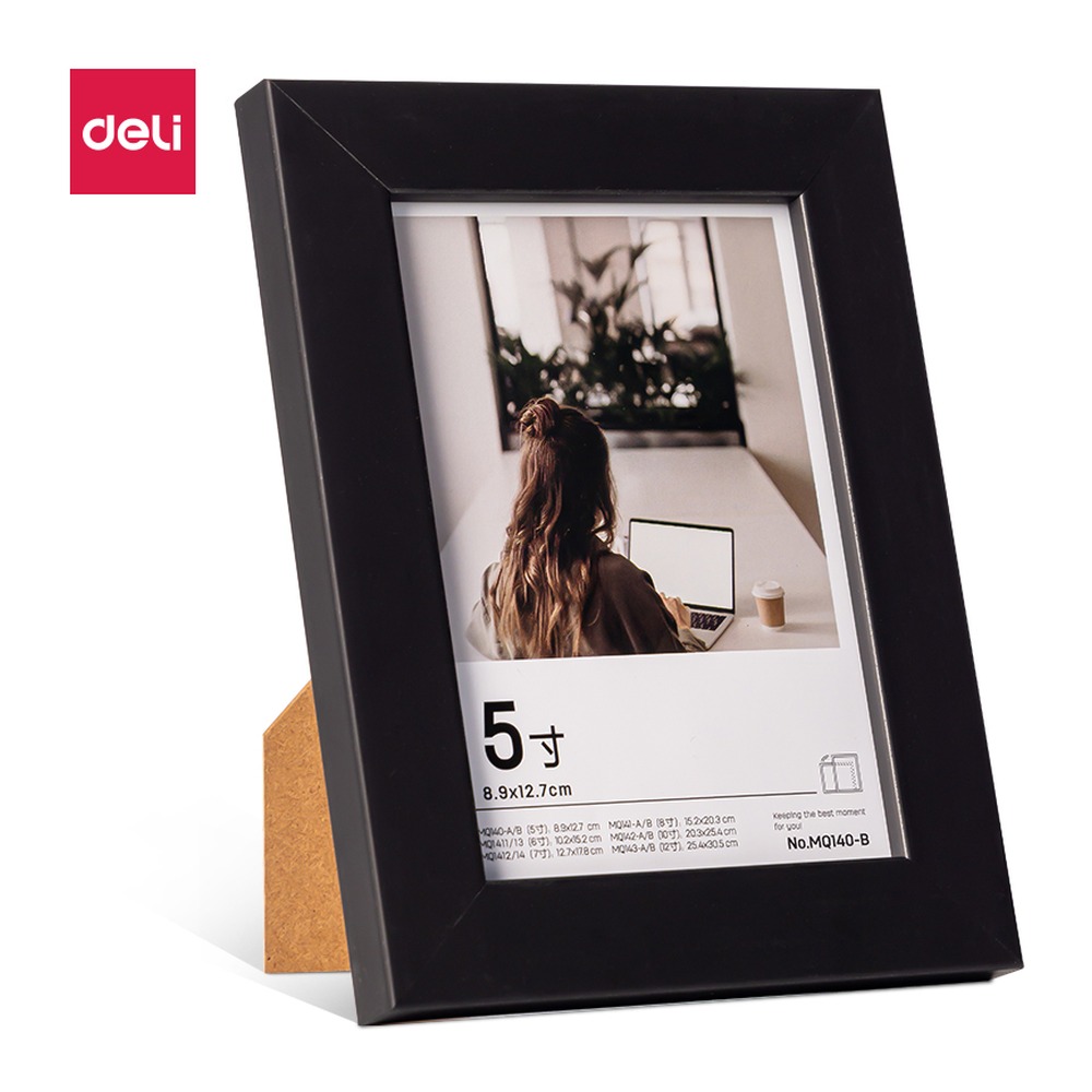 DELI/得力 相框 MQ140-B 颜色:黑色；尺寸:121mm；笔芯规格:121mm 单位:块