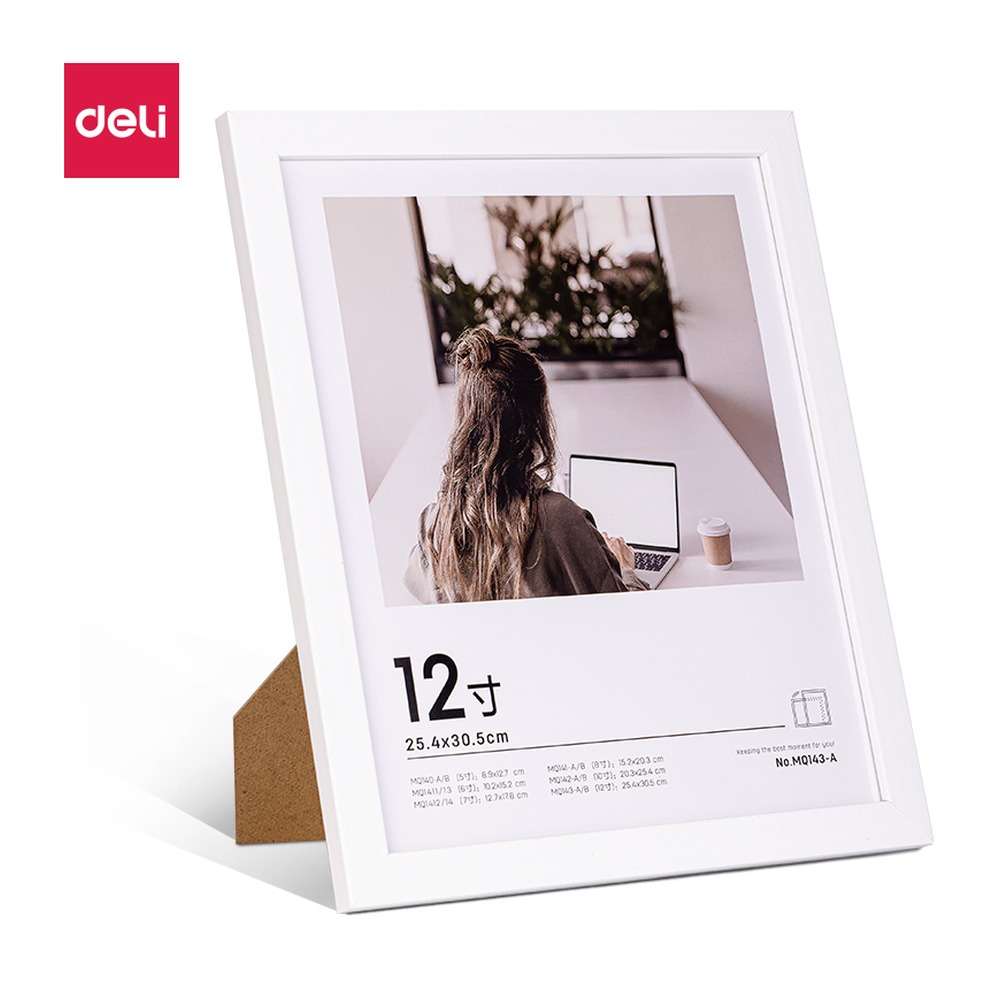 DELI/得力 相框 MQ143-A 颜色:白色；尺寸:286mm；笔芯规格:286mm 单位:块