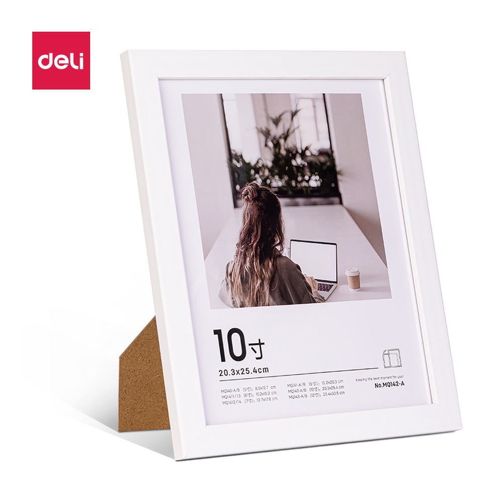 DELI/得力 相框 MQ142-A 颜色:白色；尺寸:235mm；笔芯规格:235mm 单位:块