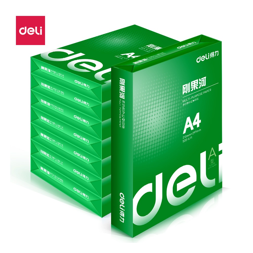 DELI/得力 刚果河复印纸A4 ZF222 颜色:混；克重:70g；包装:8包；适用:A4 单位:包