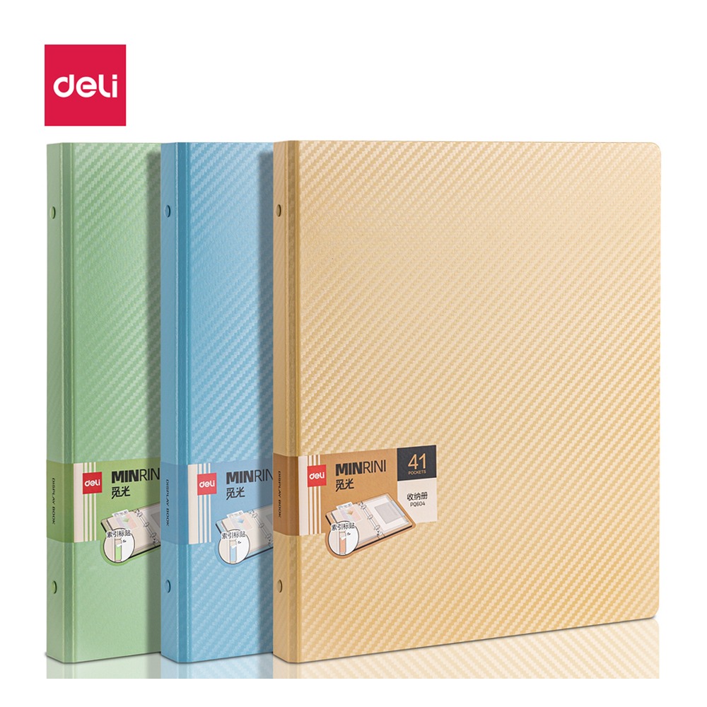 DELI/得力 因为遇见你收纳册 PQ604 颜色:混；材质:发泡PP；尺寸:(335x280x40) mm 单位:个