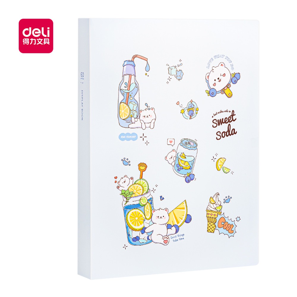 DELI/得力 资料册 PQ312-T60 颜色:蓝；页产量:60页 单位:个