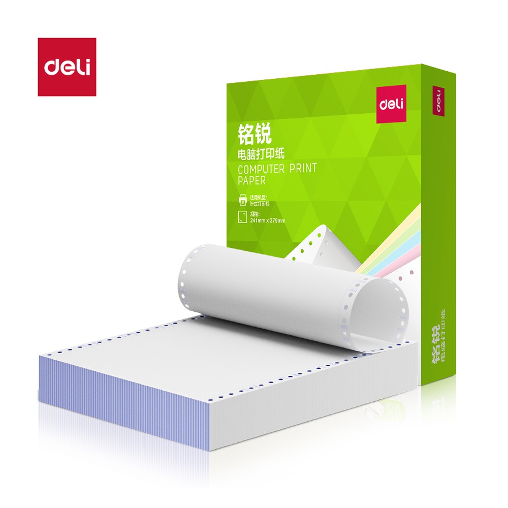 DELI/得力 电脑打印纸 TMR241-1 颜色:白色；包装:500页/盒；页产量:500页 单位:盒