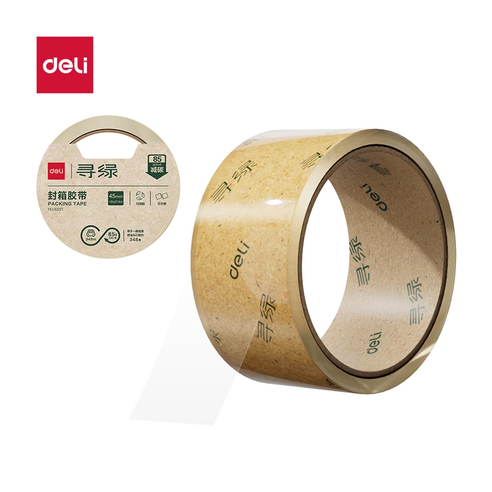 DELI/得力 封箱胶带 30291 颜色:透明；尺寸:45mm*30；包装:1卷/筒；笔芯规格:45mm 单位:卷
