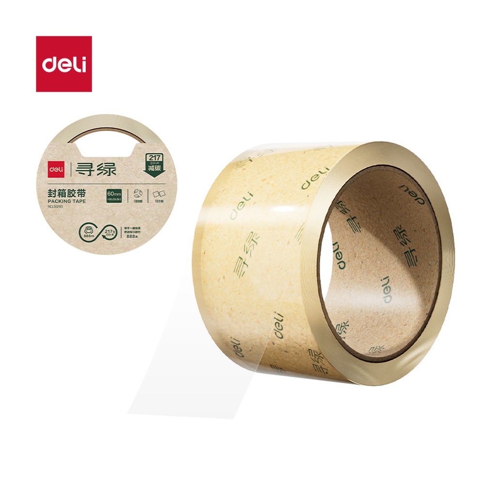 DELI/得力 封箱胶带 30293 颜色:透明；尺寸:60mm*60；包装:1卷/筒；笔芯规格:60mm 单位:卷