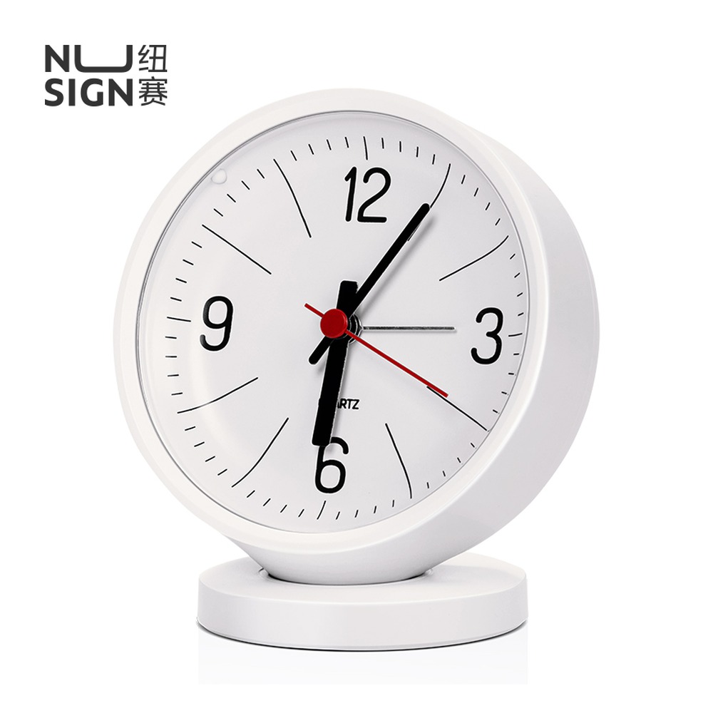 DELI/得力 指针式闹钟 NS886 颜色:白色；包装:1台/盒 单位:台