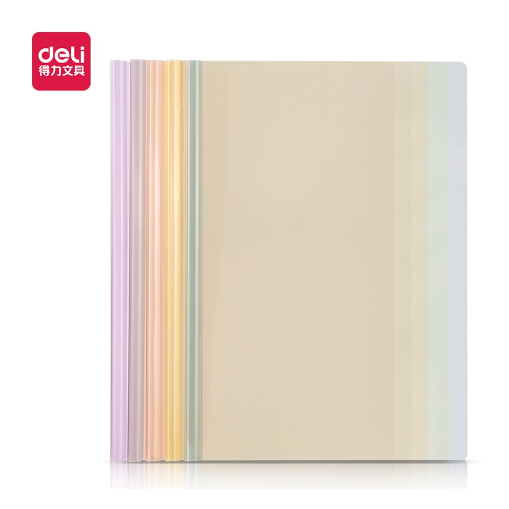 DELI/得力 觅光抽杆夹 PP662 颜色:混；材质:PP；尺寸:(220x310x8) mm；包装:10个/包 单位:包