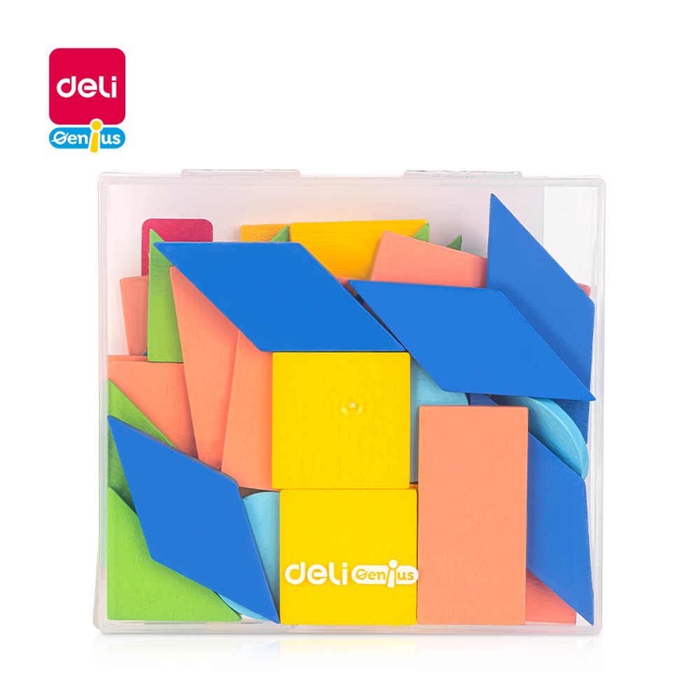 DELI/得力 木质几何片 YX441 颜色:混 单位:盒
