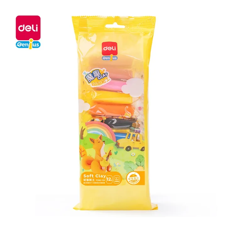 DELI/得力 轻型粘土 YC143-12A 颜色:混；包装:袋装 单位:袋