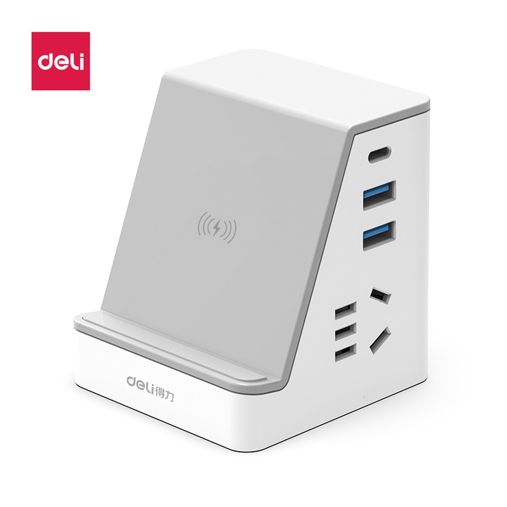 DELI/得力 延长线插座 33670S 颜色:白；额定功率:15W 单位:个