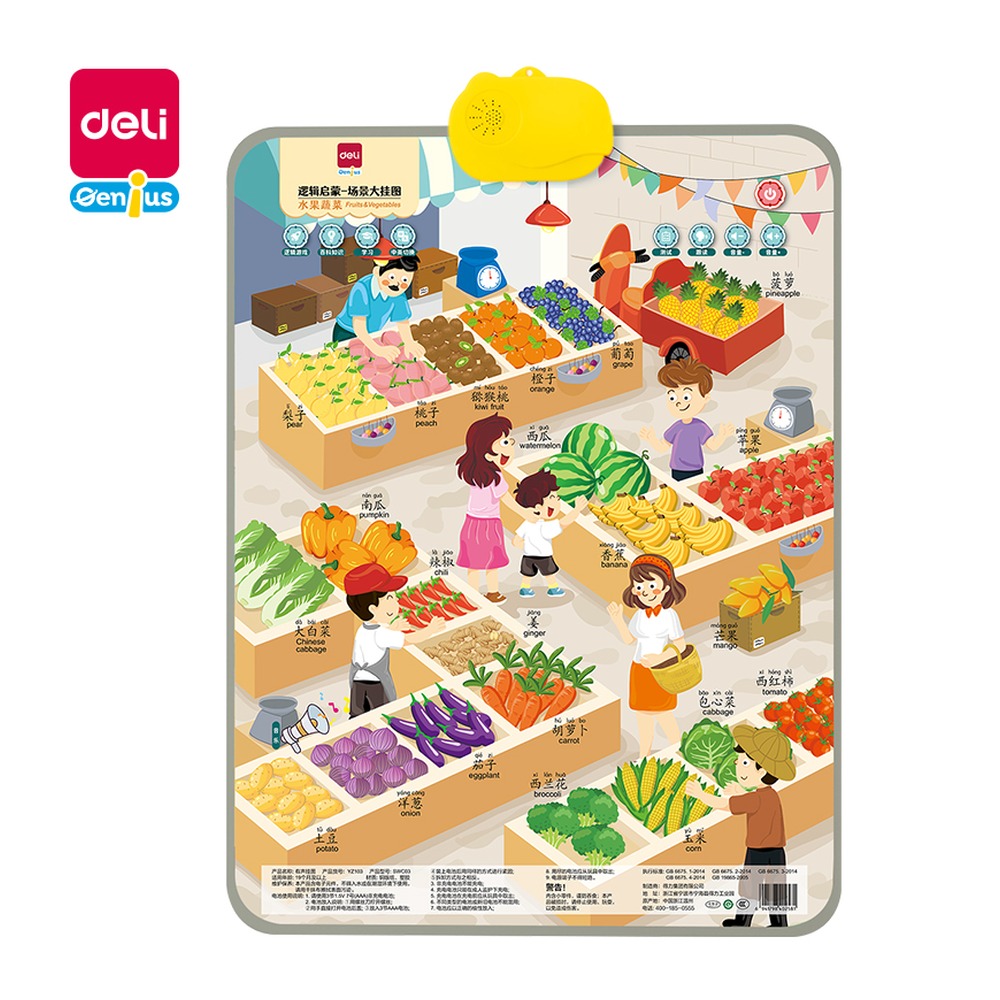 DELI/得力 有声挂图水果蔬菜 YZ103 颜色:混 单位:张