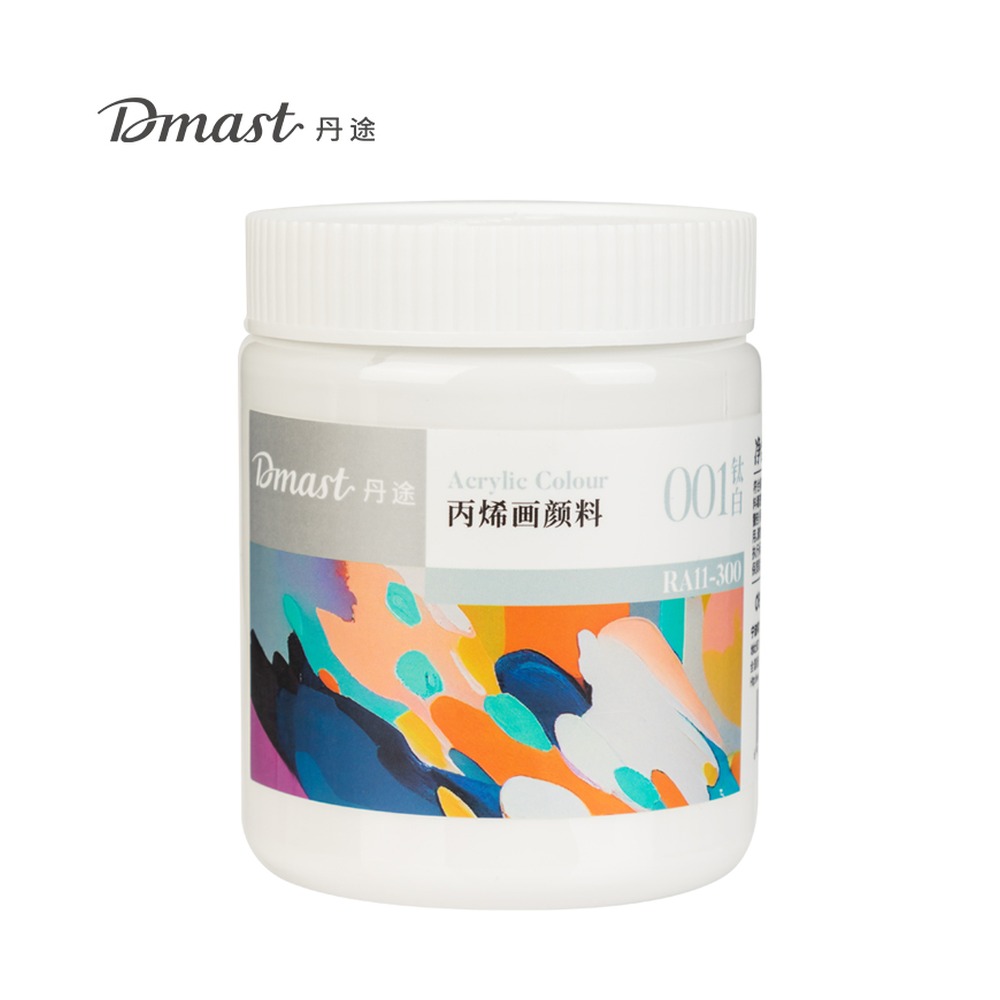 DELI/得力 亮光丙烯颜料 RA11-300 颜色:钛白；尺寸:300m；容量:300ml；包装:罐装 单位:罐