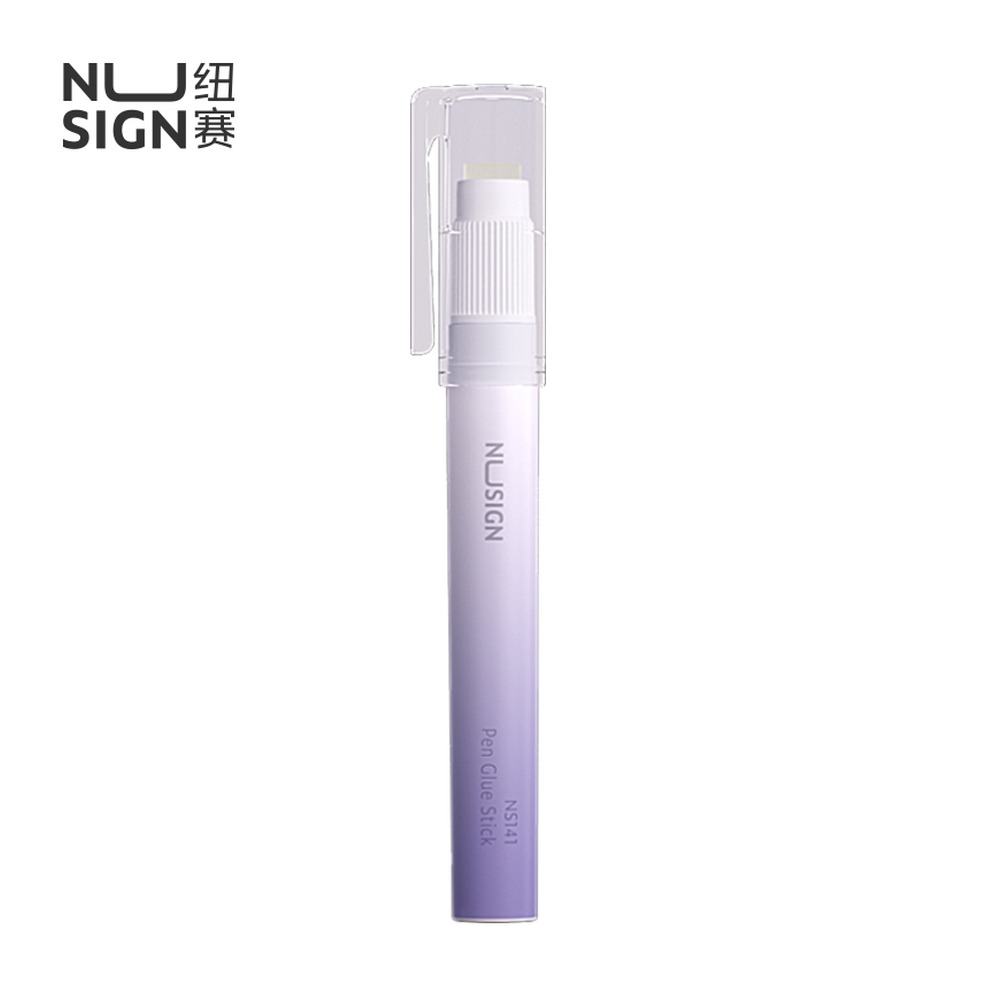 DELI/得力 笔型固体胶 NS141 颜色:藤紫色；克重:2.2g；包装:1支/套 单位:套